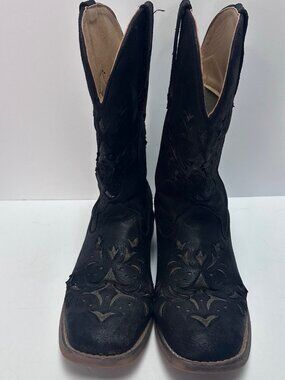 Roper Women's Boots Size 6.5 Filagree Glitter Design Faux Leather Western